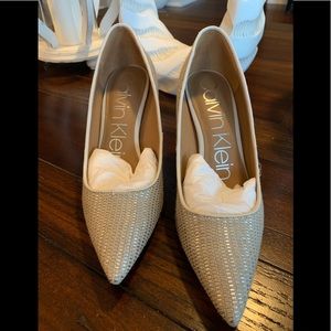 Calvin Klein Metallic Heels size 8.5